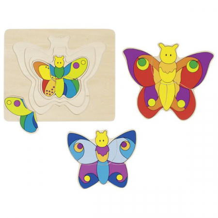 Puzzles si Incastre - Puzzle stratificat Fluturele