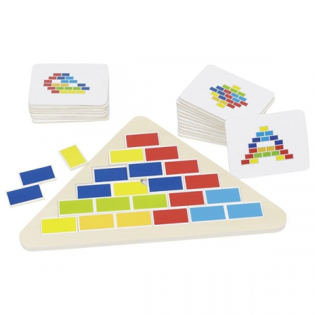 Jocuri tip puzzle - Puzzle triunghi cu segmente si 20 de modele