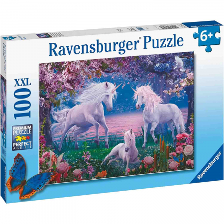 Puzzle Unicorni Albi, 100 Piese [1]
