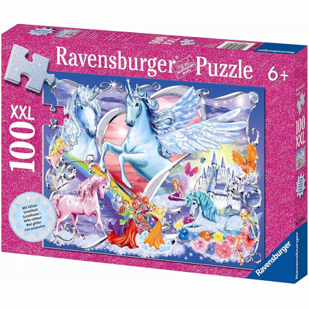 Puzzle Unicorni Cu Sclipici, 100 Piese [1]