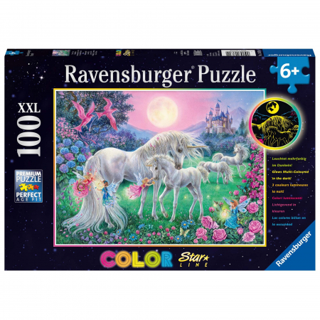 Puzzle Unicorni La Lumina Lunii, 100 Piese Starline [1]