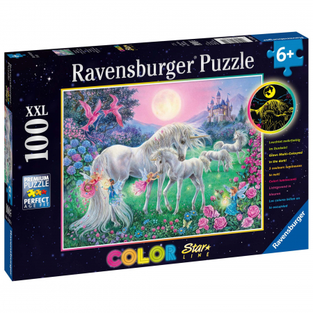 Puzzle Unicorni La Lumina Lunii, 100 Piese Starline [2]