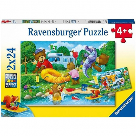 Puzzle Ursi In Camping, 2X24 Piese [1]