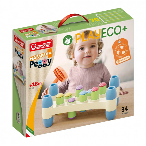 Jucarii bebelusi - Quercetti Hammer Peggy Eco