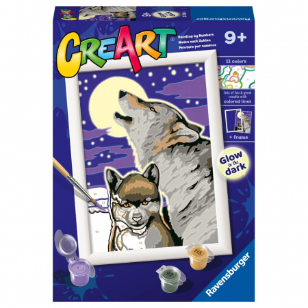 Arta si creatie - Lupi mistici – Pictura pe numere