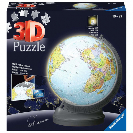 Ravensburger - Puzzle 3d Cu Led Globul Pamantesc 540 Piese [1]