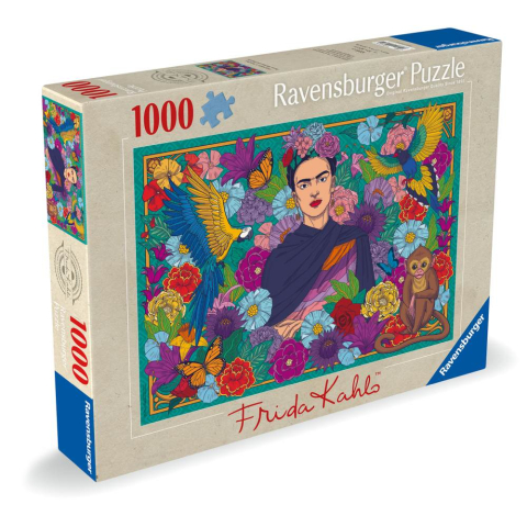 Jucarii si jocuri copii - Ravensburger - Puzzle Frida Kahlo inconjurata de flori 1000 piese