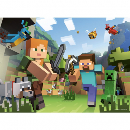 Jocuri tip puzzle - Ravensburger - Puzzle Minecraft 4x100 piese