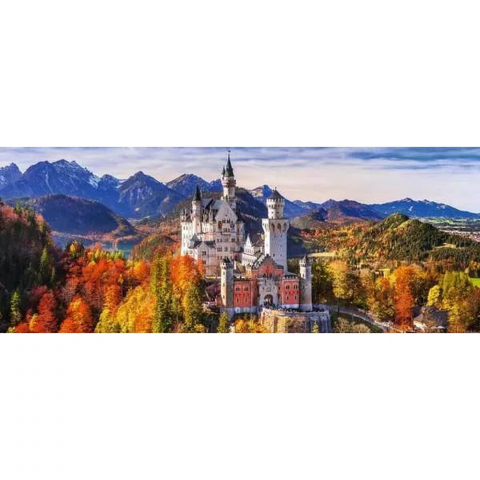 Jocuri tip puzzle - Ravensburger - Puzzle panorama Castel Neuschwanstein 1000 piese design nou