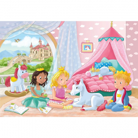 Ravensburger - Puzzle printese si unicorn 2x12 piese [1]