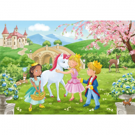 Ravensburger - Puzzle printese si unicorn 2x12 piese [2]