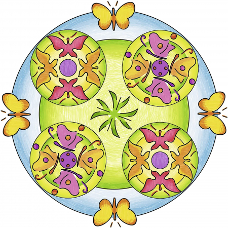 Ravensburger - Set De Creatie Mandala Flori Si Fluturi [4]