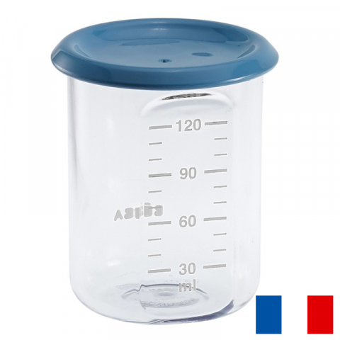 Recipient ermetic din Tritan Beaba 120 ml Blue