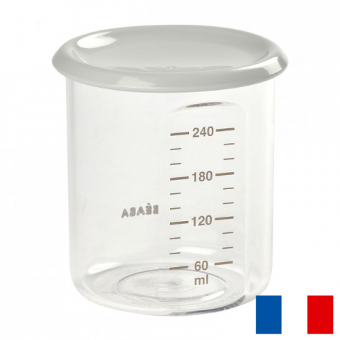 Articole hranire copii - Recipient ermetic din Tritan Beaba 240 ml Grey