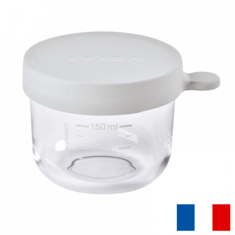 Articole hranire copii - Recipient ermetic sticla Beaba 150 ml Light Mist