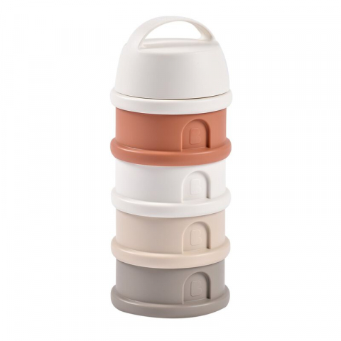 Recipient lapte praf 4 compartimente Beaba Cotton/Terracotta [1]