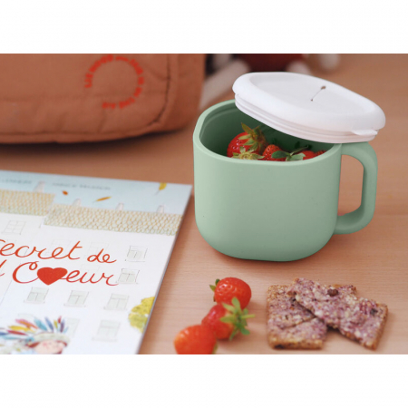 Recipient silicon pentru gustari Beaba Sage Green [3]