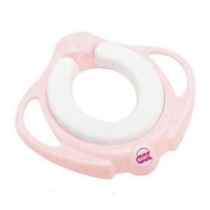 Produse pentru baie - Reductor toaleta Pinguo Soft - OK Baby - roz deschis