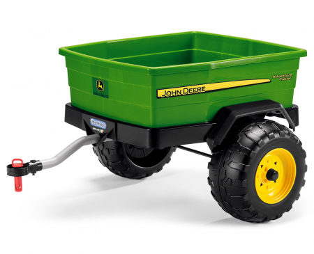 Remorca Peg Perego John Deere Adventure, 3 ani+, Negru / Verde / Galben [1]