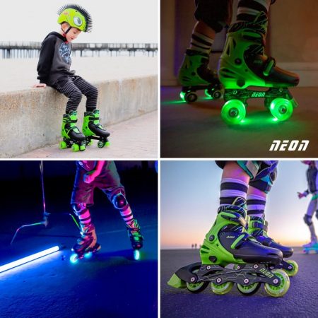 Role 2 in 1 Neon Combo Skates marime 34-37 Green [6]