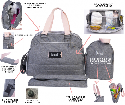 Geanta infasat bebelusi Baby On Board Urban Sweet Pink [1]