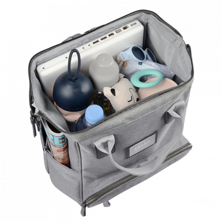 Rucsac de infasat Beaba Wellington Heather Grey-Resigilat [6]