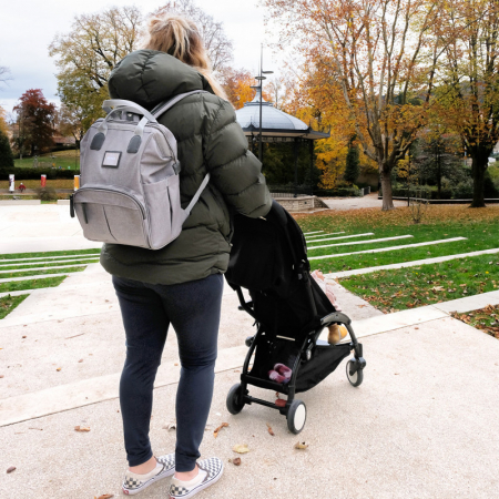 Rucsac de infasat Beaba Wellington Heather Grey-Resigilat [9]