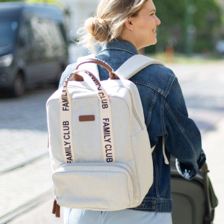 Rucsac de infasat Childhome Family Club Signature Alb [7]
