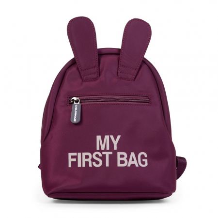 Ghiozdane si rucsacuri - Rucsac pentru copii Childhome My First Bag Visiniu-Resigilat