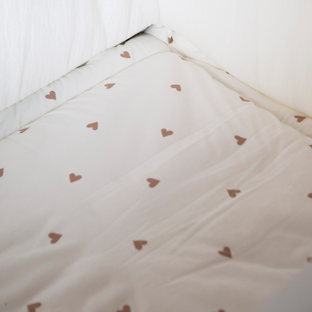 Salteluta de joaca Childhome 75x95 cm Jerse/Muselina, Inimioare [3]