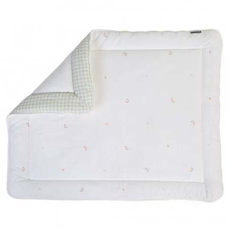 Saltele patut bebe - Salteluta de joaca Childhome 75x95 cm Jerse/Muselina Verde