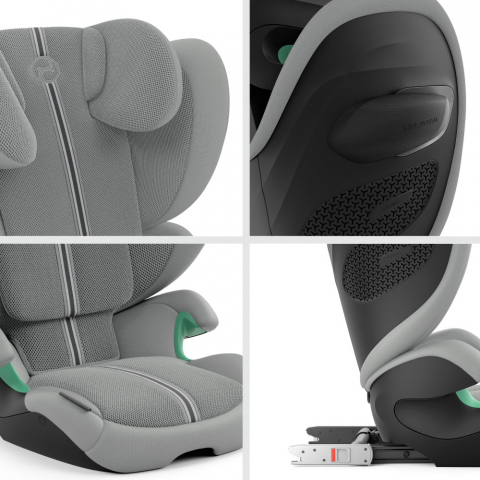 Scaun auto Cybex Solution G2 i-Fix Plus Stone Grey [2]
