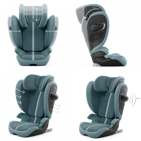 Scaun auto Cybex Solution G2 i-Fix Plus Stormy Blue [1]