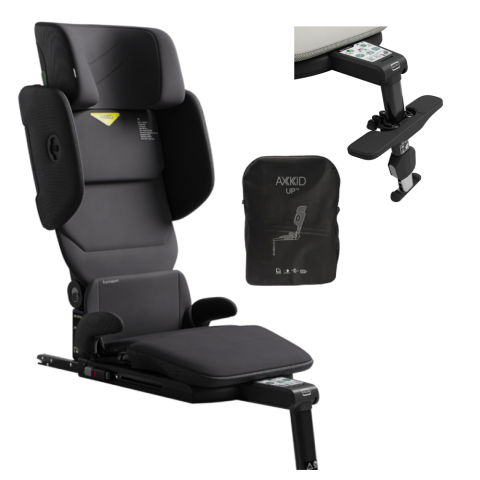 Scaune auto copii - Scaun auto inaltator Axkid UP i-Size 100-150 cm, Arctic Mist Grey