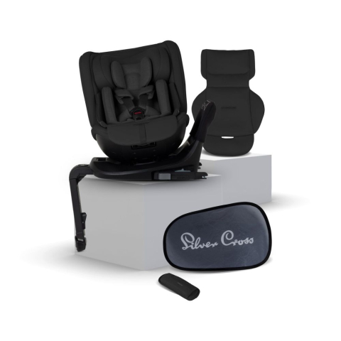 Scaune auto copii - Scaun auto rotativ 360 Silver Cross Motion 3 All-Size Iconic Black