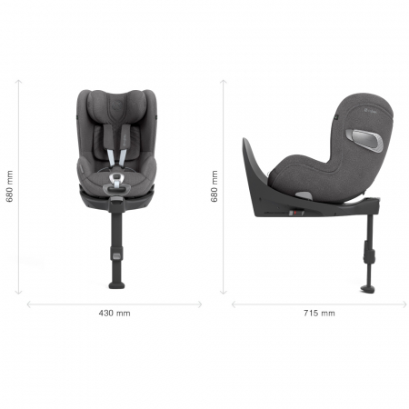 Scaun auto rotativ Cybex Sirona T i-Size Plus Mirage Grey [6]