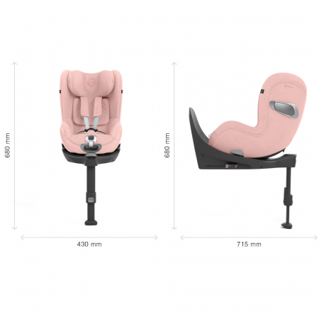 Scaun auto rotativ Cybex Sirona T i-Size Plus Peach Pink [6]