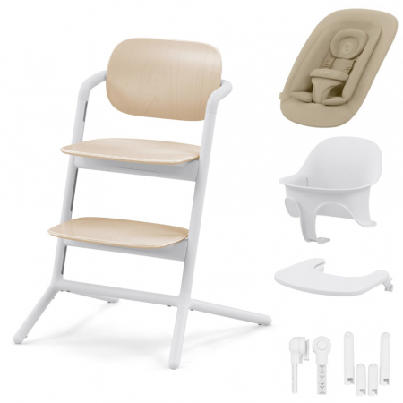 Scaune masa bebe - Scaun Cybex LEMO 4 in 1 Sand White - Resigilat
