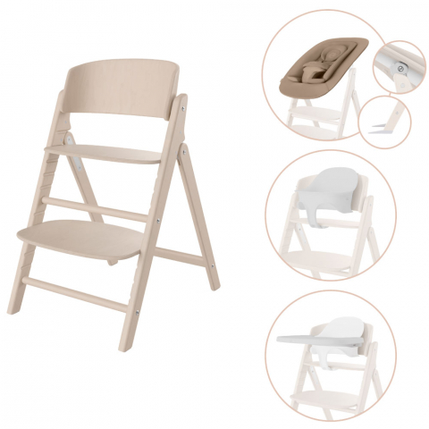 Scaune masa bebe - Scaun de masa Cybex Click & Fold 4 in 1 All Natural
