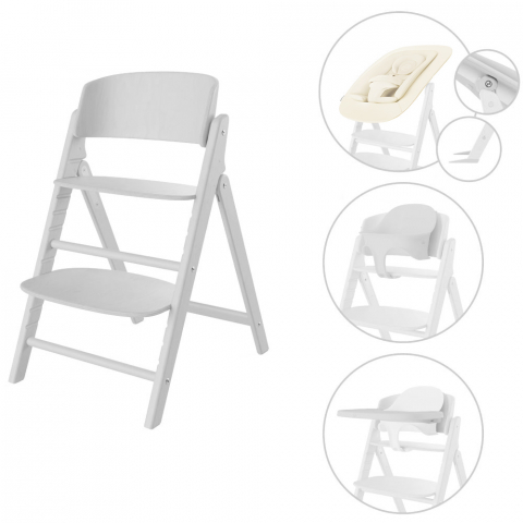 Scaune masa bebe - Scaun de masa Cybex Click & Fold 4 in 1 All White