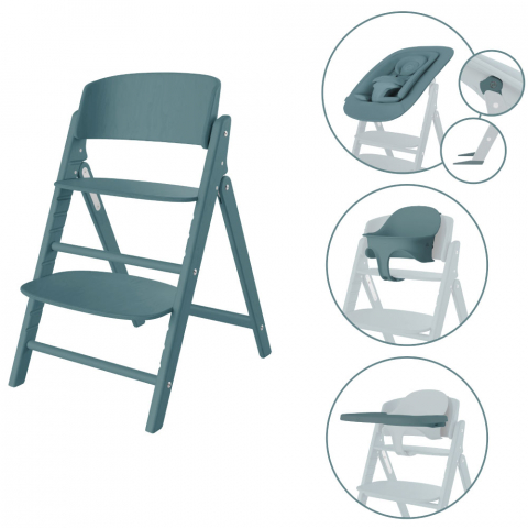 Scaune masa bebe - Scaun de masa Cybex Click & Fold 4 in 1 Stone Blue