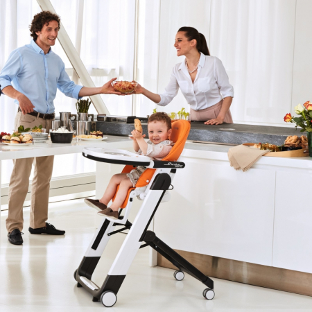 Scaun De Masa, Peg Perego, Siesta 2 in 1 Follow Me Arancia [6]