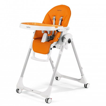 Scaune masa bebe - Scaun de masa Prima Pappa Zero, Peg Perego, Follow me, Arancia