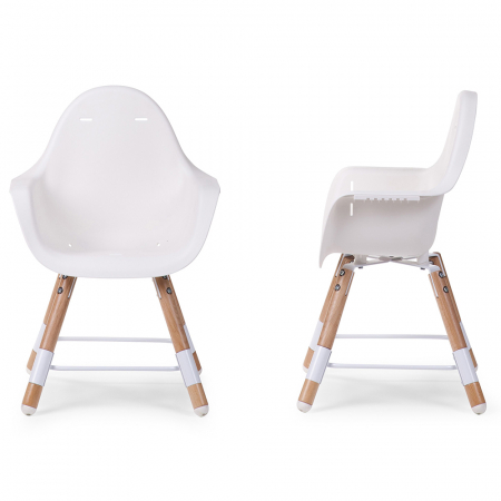Scaun de masa reglabil in inaltime Childhome Evolu 2 Natural/Alb [2]