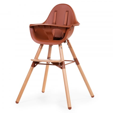 Scaune masa bebe - Scaun de masa reglabil in inaltime Childhome Evolu 2 Natural/Ruginiu