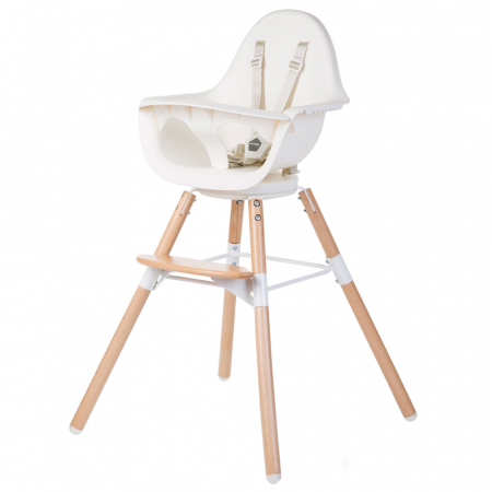 Scaun de masa reglabil in inaltime Childhome Evolu One.80, Natural/Alb [0]