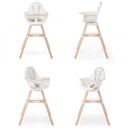 Scaun de masa reglabil in inaltime Childhome Evolu One.80, Natural/Alb [1]