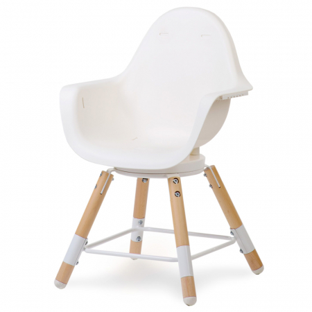 Scaun de masa reglabil in inaltime Childhome Evolu One.80, Natural/Alb [2]