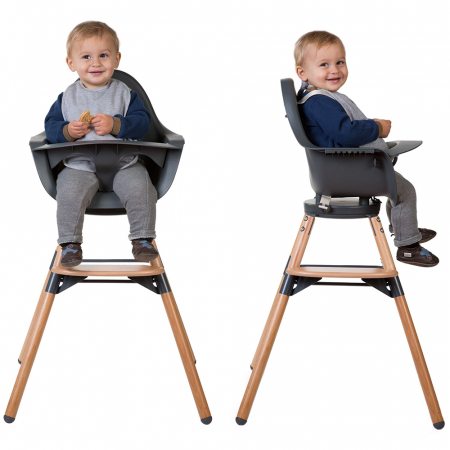 Scaun de masa reglabil in inaltime Childhome Evolu One.80, Natural/Antracit [5]