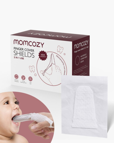 Igiena dentara - Servetele orale tip degetar pentru bebelusi Momcozy 30 buc